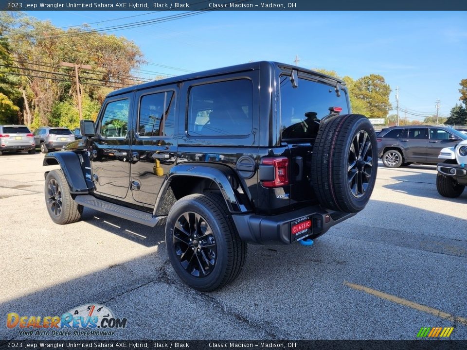2023 Jeep Wrangler Unlimited Sahara 4XE Hybrid Black / Black Photo #9