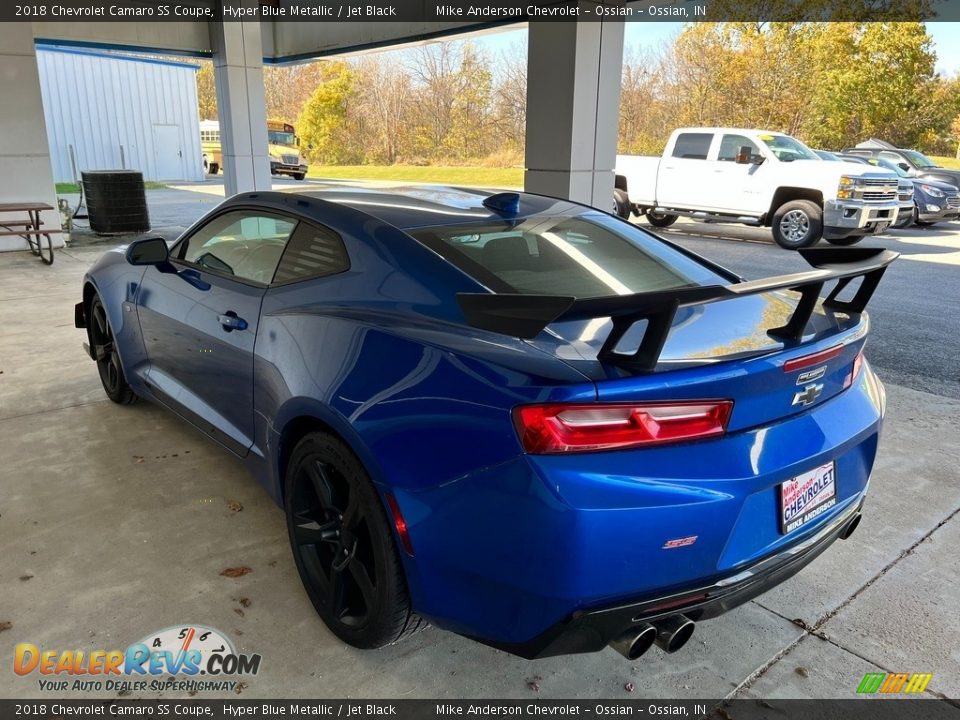 2018 Chevrolet Camaro SS Coupe Hyper Blue Metallic / Jet Black Photo #9