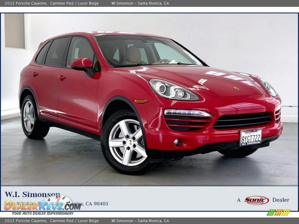 2013 Porsche Cayenne Carmine Red / Luxor Beige Photo #1