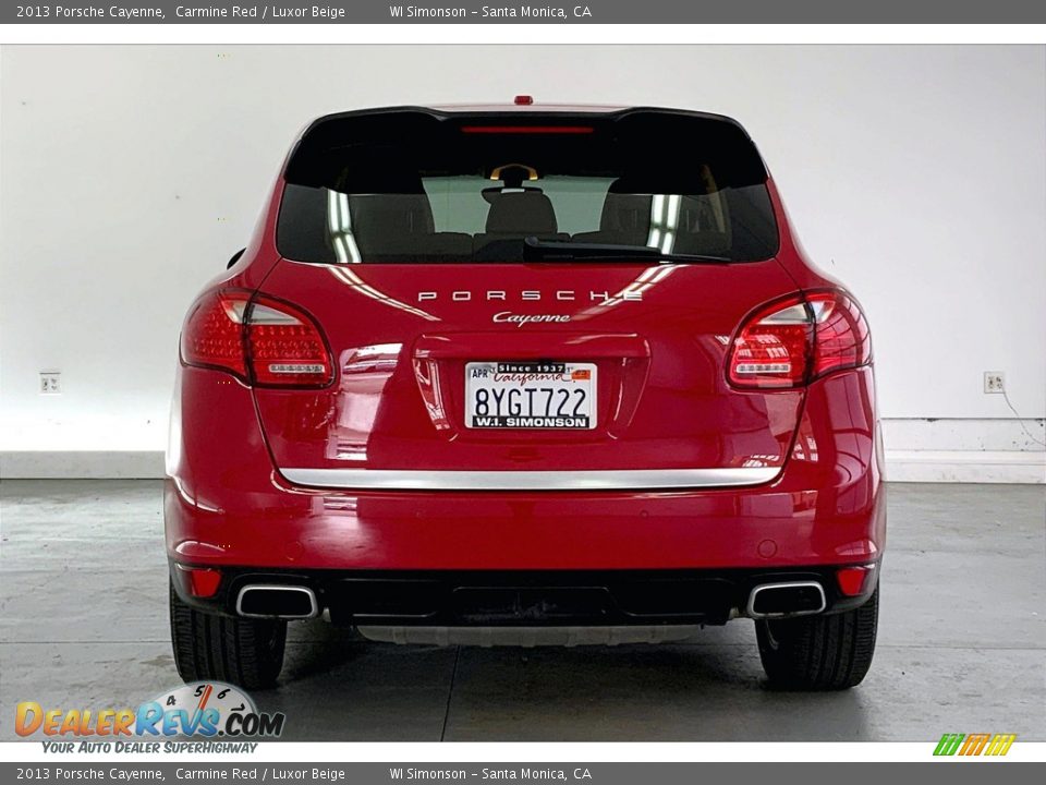 2013 Porsche Cayenne Carmine Red / Luxor Beige Photo #3