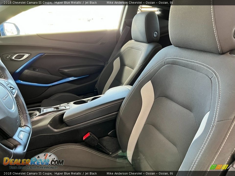 2018 Chevrolet Camaro SS Coupe Hyper Blue Metallic / Jet Black Photo #14