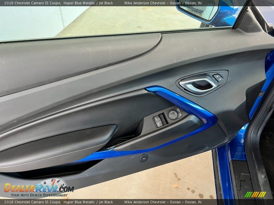 2018 Chevrolet Camaro SS Coupe Hyper Blue Metallic / Jet Black Photo #15