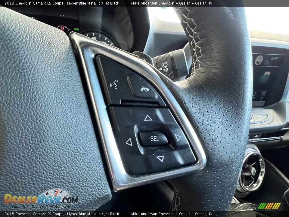 2018 Chevrolet Camaro SS Coupe Hyper Blue Metallic / Jet Black Photo #19