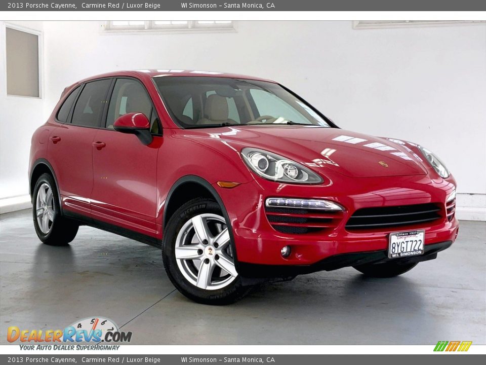 2013 Porsche Cayenne Carmine Red / Luxor Beige Photo #33