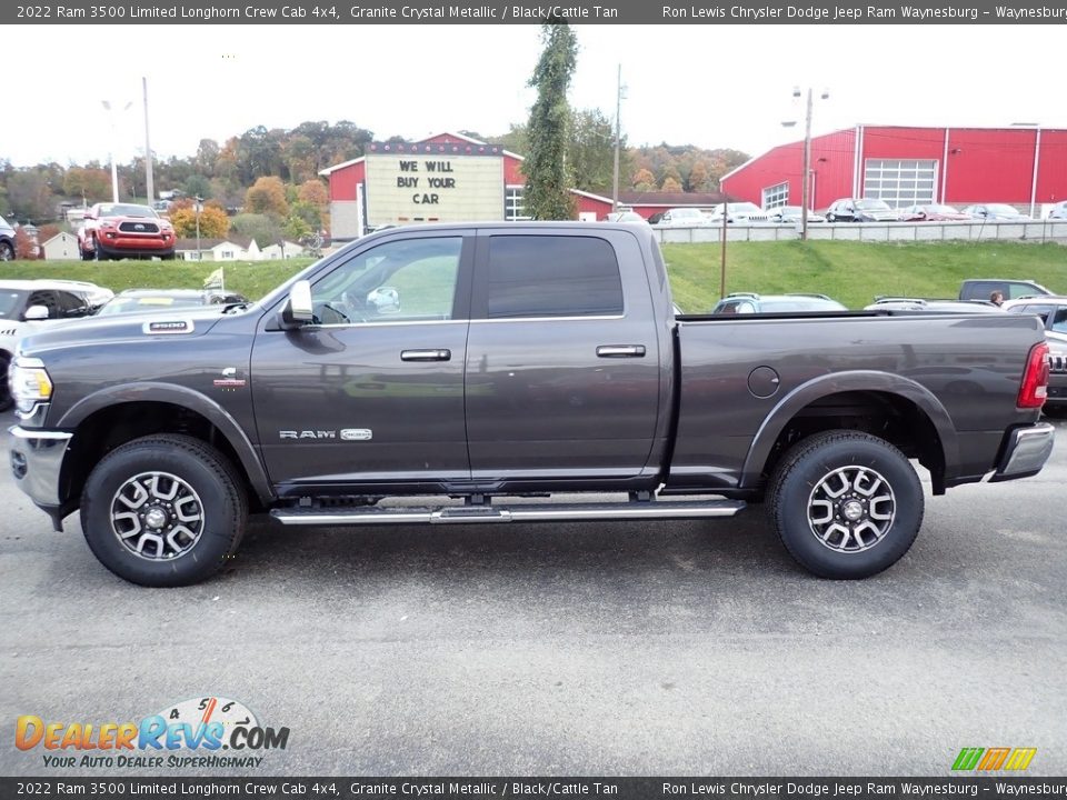 2022 Ram 3500 Limited Longhorn Crew Cab 4x4 Granite Crystal Metallic / Black/Cattle Tan Photo #2