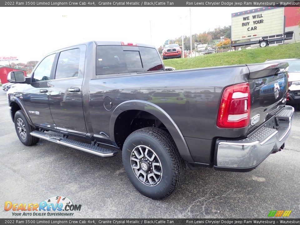 2022 Ram 3500 Limited Longhorn Crew Cab 4x4 Granite Crystal Metallic / Black/Cattle Tan Photo #3