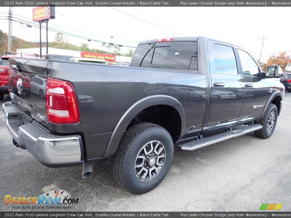 2022 Ram 3500 Limited Longhorn Crew Cab 4x4 Granite Crystal Metallic / Black/Cattle Tan Photo #5