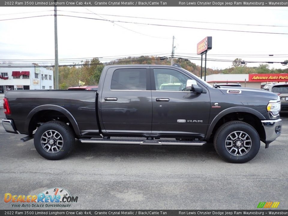 2022 Ram 3500 Limited Longhorn Crew Cab 4x4 Granite Crystal Metallic / Black/Cattle Tan Photo #6