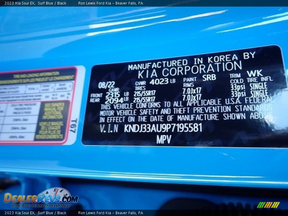 2023 Kia Soul EX Surf Blue / Black Photo #20
