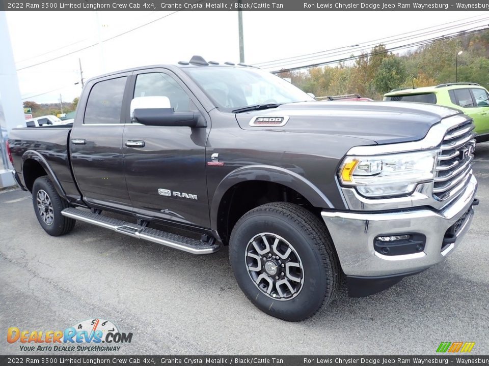 2022 Ram 3500 Limited Longhorn Crew Cab 4x4 Granite Crystal Metallic / Black/Cattle Tan Photo #7