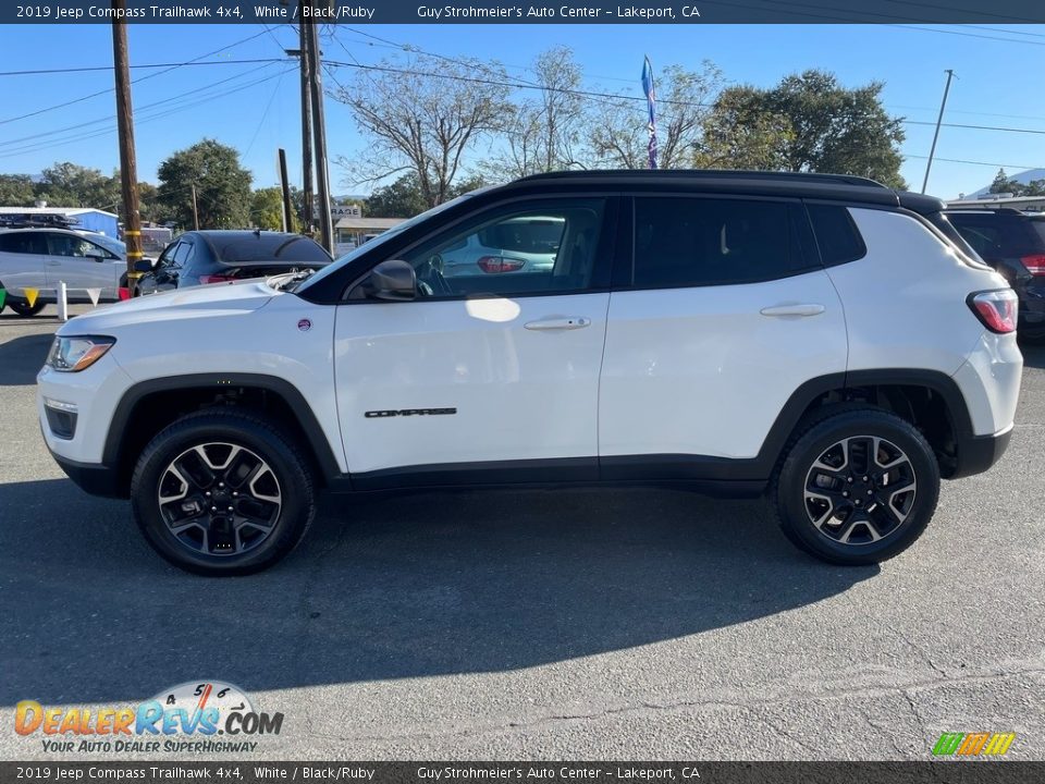 2019 Jeep Compass Trailhawk 4x4 White / Black/Ruby Photo #4