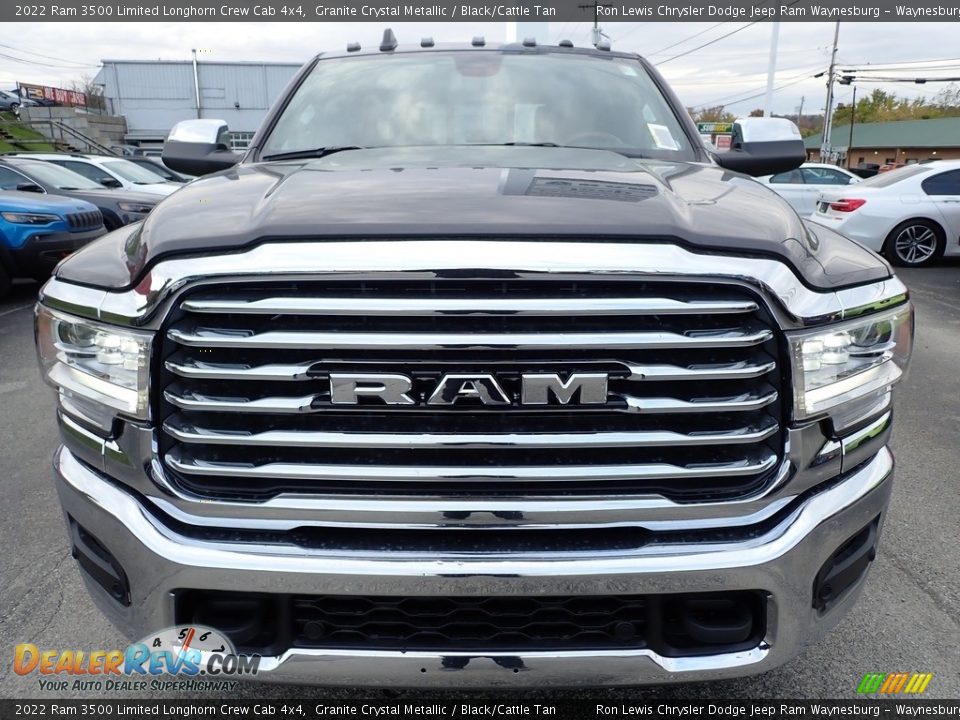 2022 Ram 3500 Limited Longhorn Crew Cab 4x4 Granite Crystal Metallic / Black/Cattle Tan Photo #8