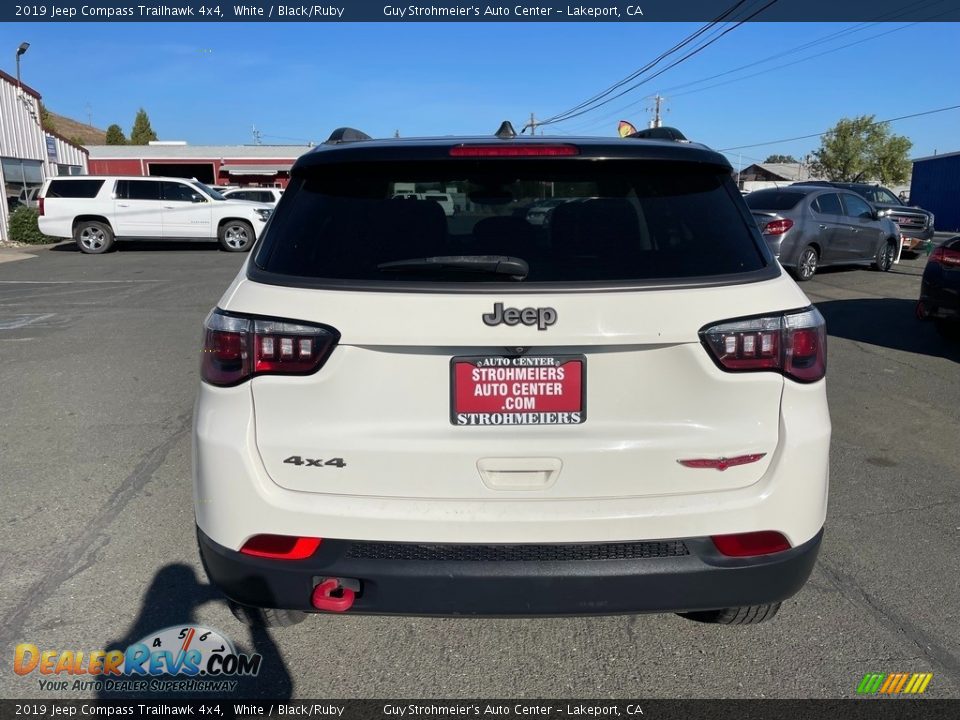 2019 Jeep Compass Trailhawk 4x4 White / Black/Ruby Photo #6