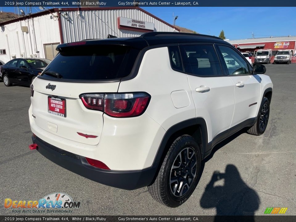 2019 Jeep Compass Trailhawk 4x4 White / Black/Ruby Photo #7