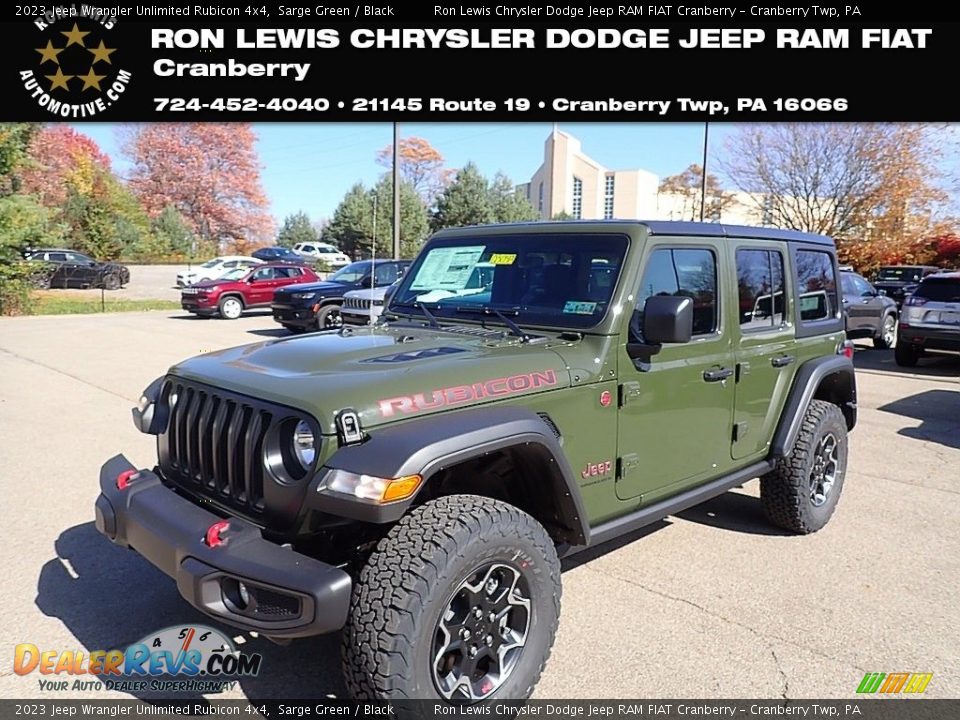 2023 Jeep Wrangler Unlimited Rubicon 4x4 Sarge Green / Black Photo #1