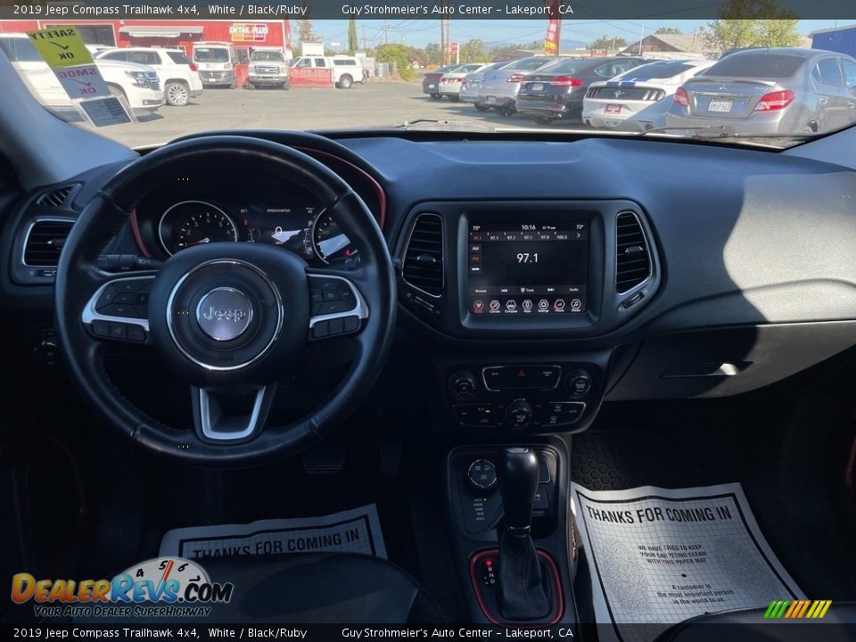 2019 Jeep Compass Trailhawk 4x4 White / Black/Ruby Photo #9