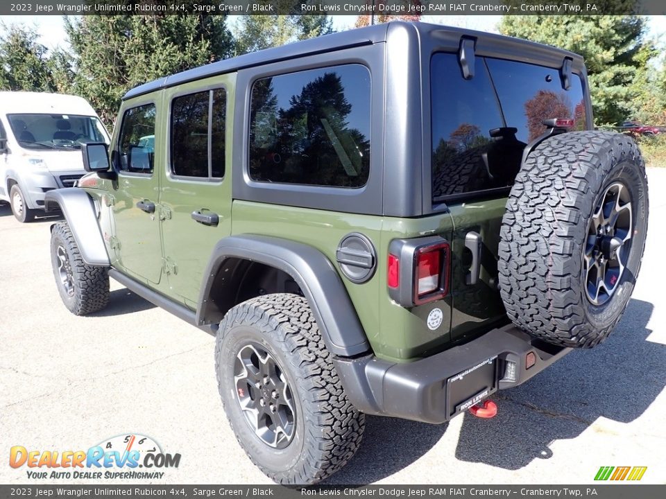 2023 Jeep Wrangler Unlimited Rubicon 4x4 Sarge Green / Black Photo #3