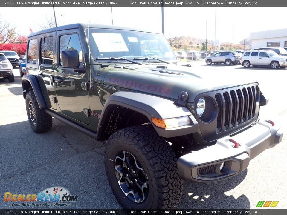 2023 Jeep Wrangler Unlimited Rubicon 4x4 Sarge Green / Black Photo #7
