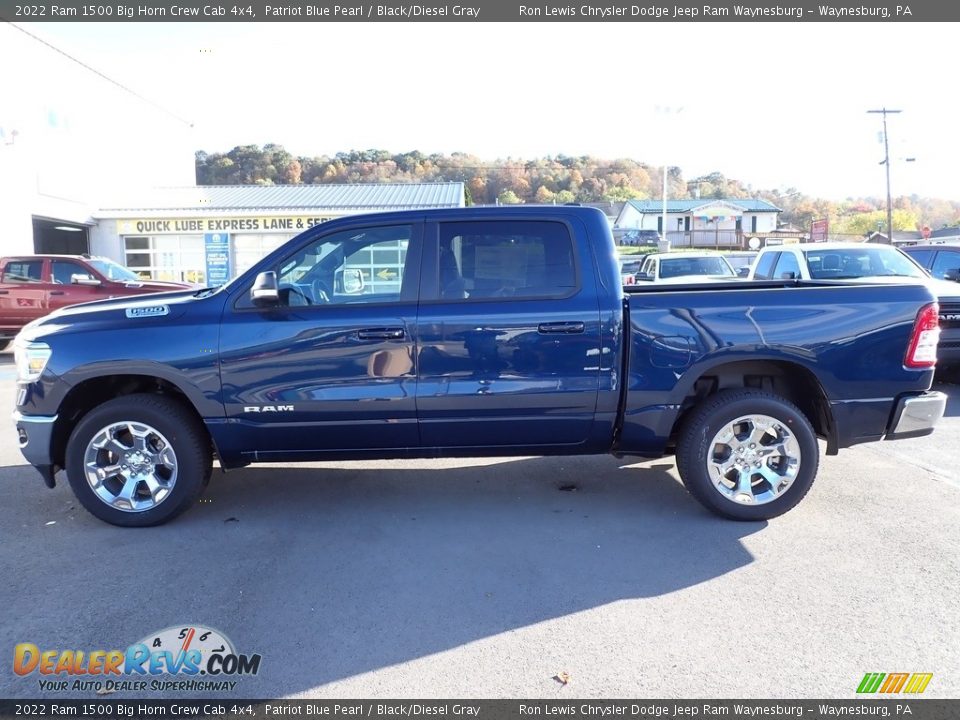 2022 Ram 1500 Big Horn Crew Cab 4x4 Patriot Blue Pearl / Black/Diesel Gray Photo #2