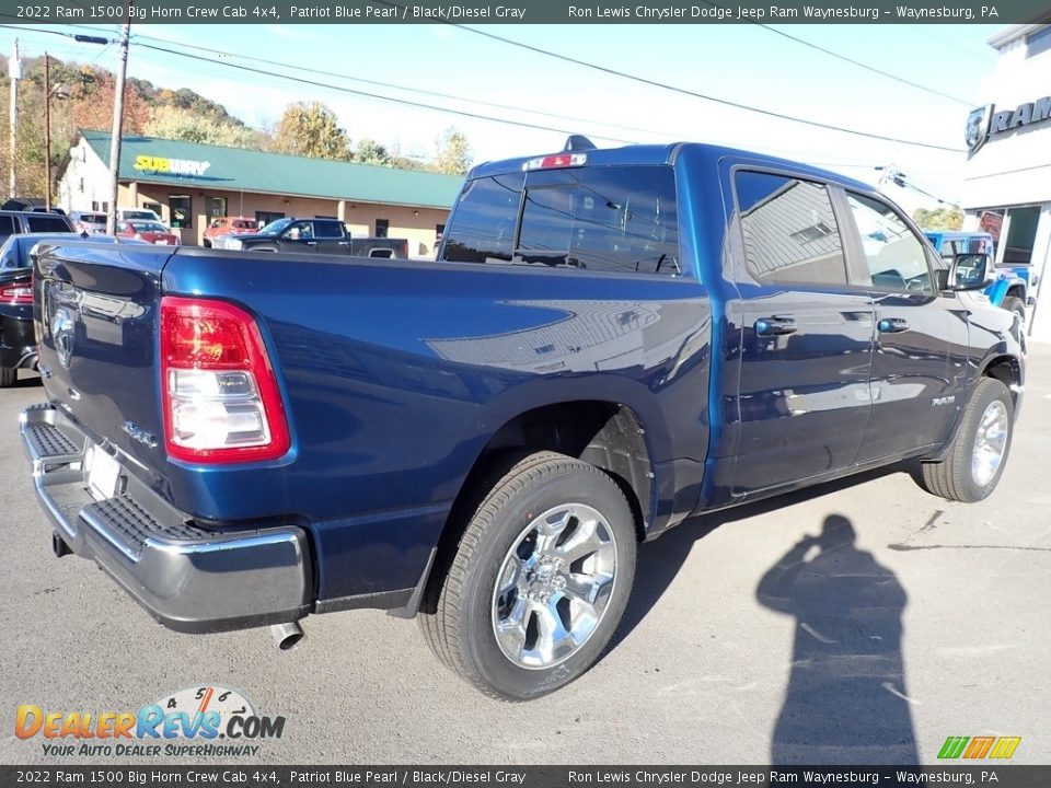 2022 Ram 1500 Big Horn Crew Cab 4x4 Patriot Blue Pearl / Black/Diesel Gray Photo #5