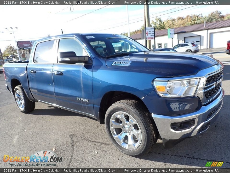 2022 Ram 1500 Big Horn Crew Cab 4x4 Patriot Blue Pearl / Black/Diesel Gray Photo #7