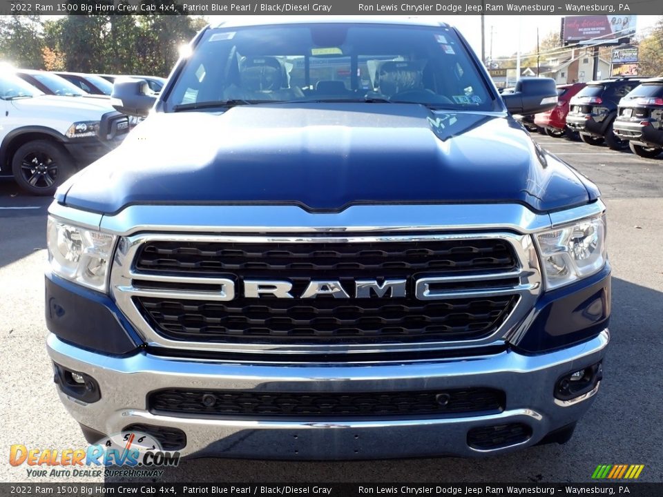 2022 Ram 1500 Big Horn Crew Cab 4x4 Patriot Blue Pearl / Black/Diesel Gray Photo #8