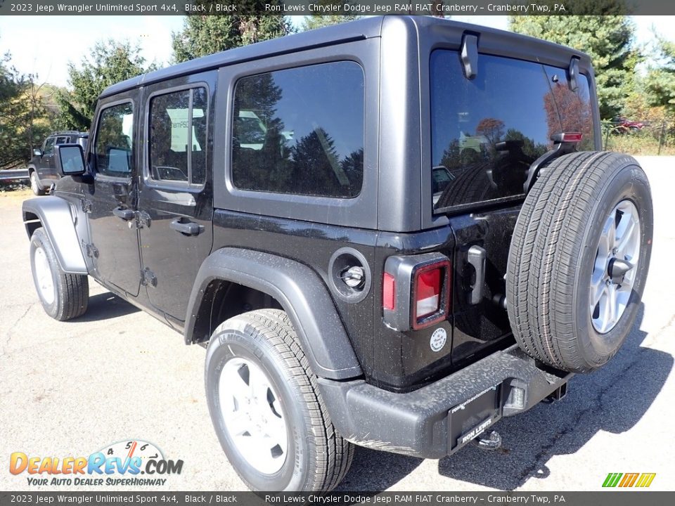 2023 Jeep Wrangler Unlimited Sport 4x4 Black / Black Photo #3