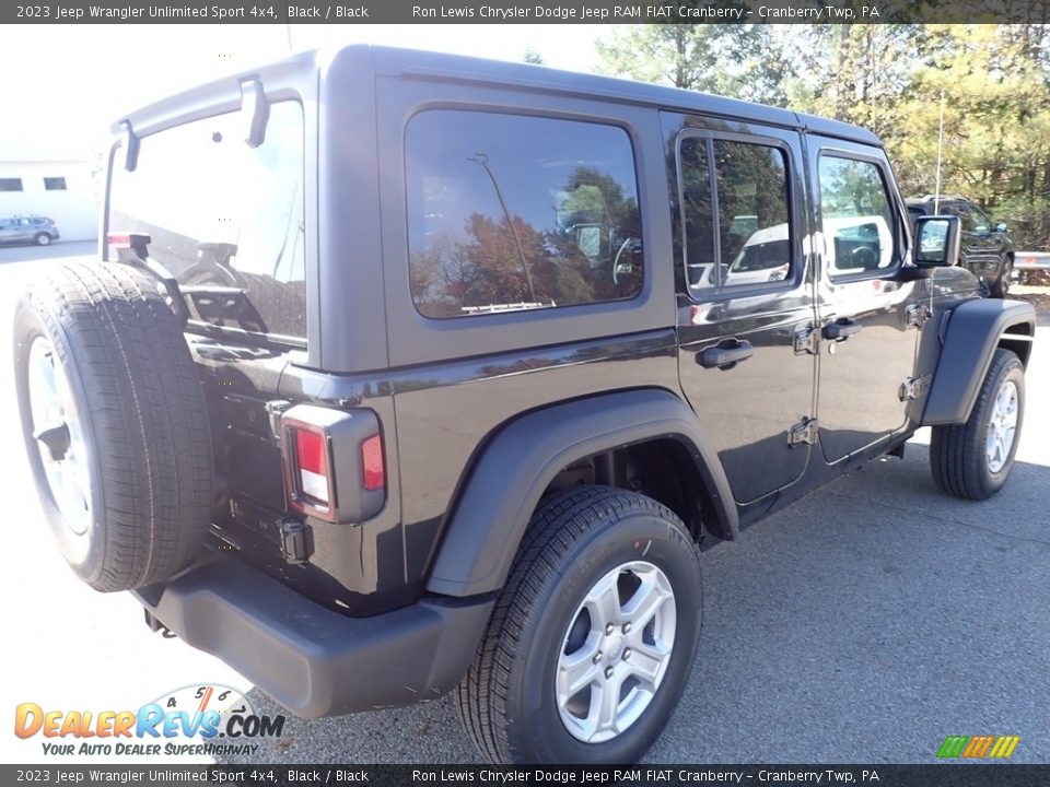 2023 Jeep Wrangler Unlimited Sport 4x4 Black / Black Photo #5