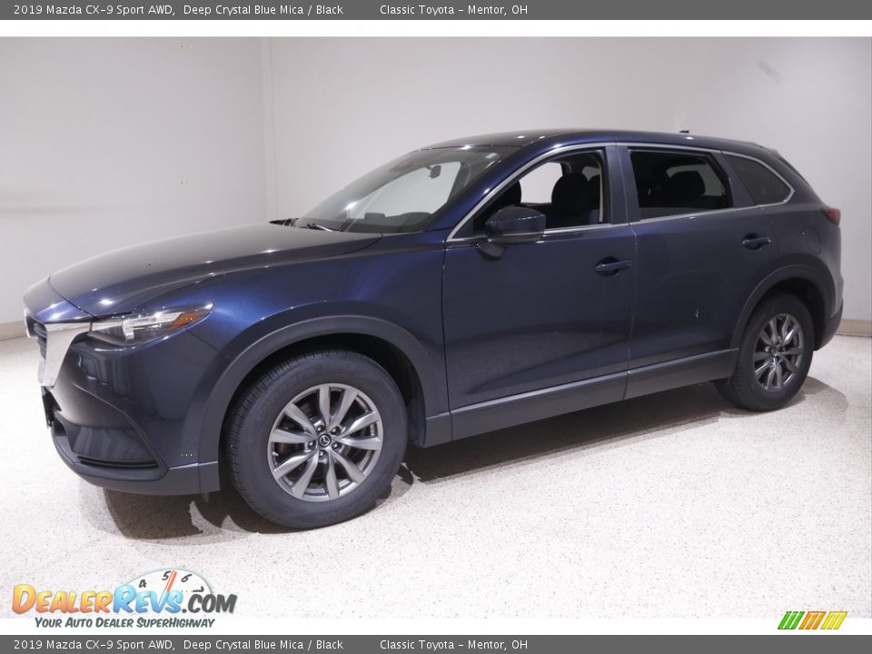 2019 Mazda CX-9 Sport AWD Deep Crystal Blue Mica / Black Photo #3