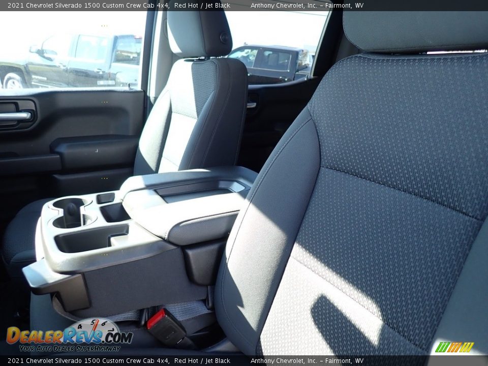 2021 Chevrolet Silverado 1500 Custom Crew Cab 4x4 Red Hot / Jet Black Photo #11