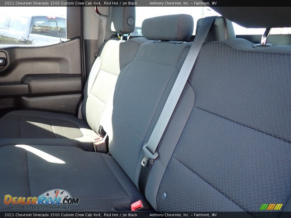 2021 Chevrolet Silverado 1500 Custom Crew Cab 4x4 Red Hot / Jet Black Photo #12