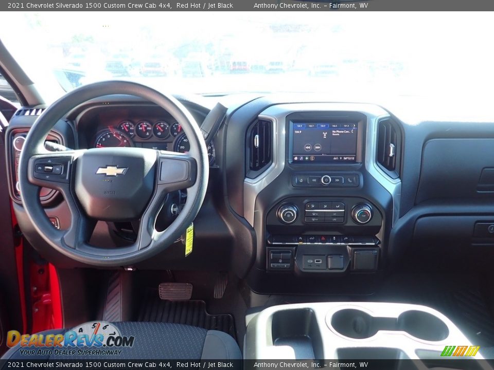 2021 Chevrolet Silverado 1500 Custom Crew Cab 4x4 Red Hot / Jet Black Photo #13