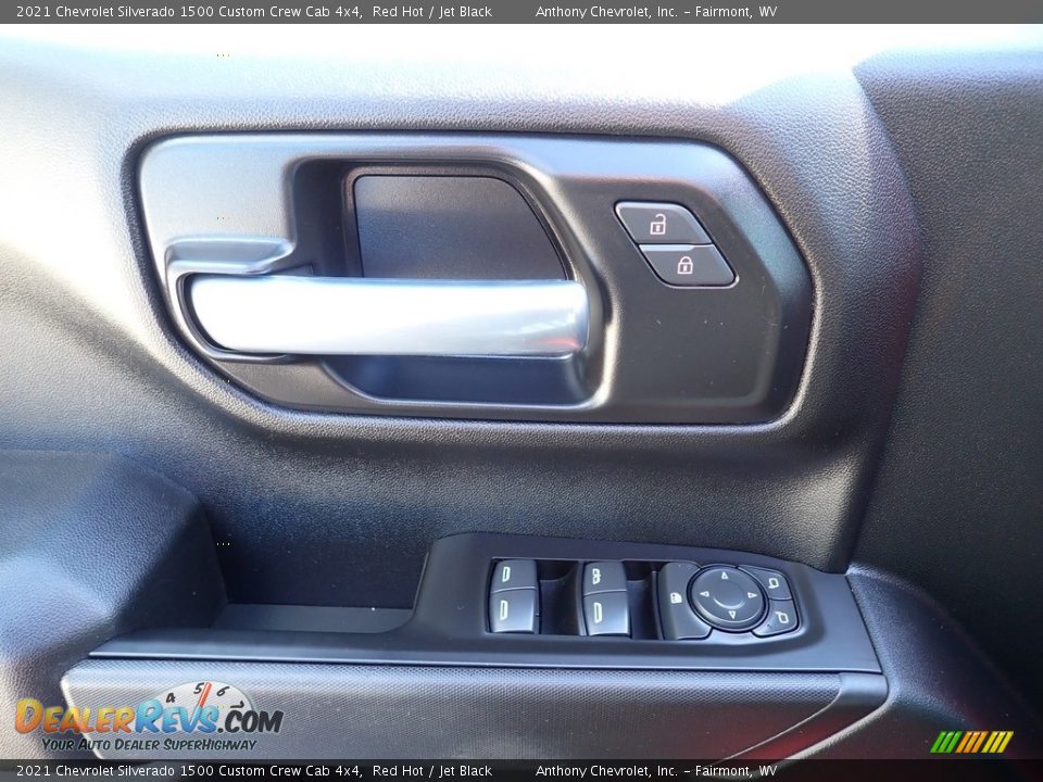 2021 Chevrolet Silverado 1500 Custom Crew Cab 4x4 Red Hot / Jet Black Photo #14