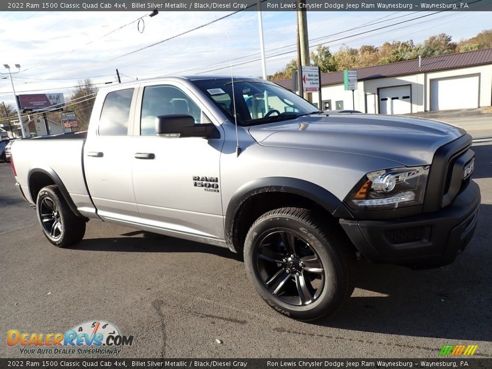 2022 Ram 1500 Classic Quad Cab 4x4 Billet Silver Metallic / Black/Diesel Gray Photo #7