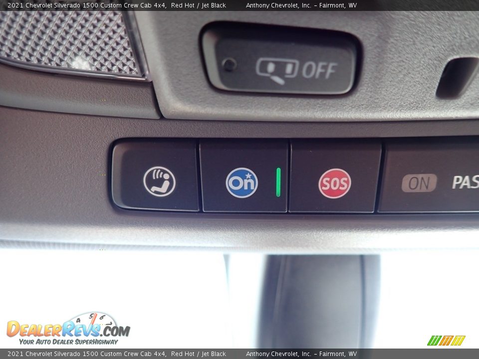 2021 Chevrolet Silverado 1500 Custom Crew Cab 4x4 Red Hot / Jet Black Photo #17
