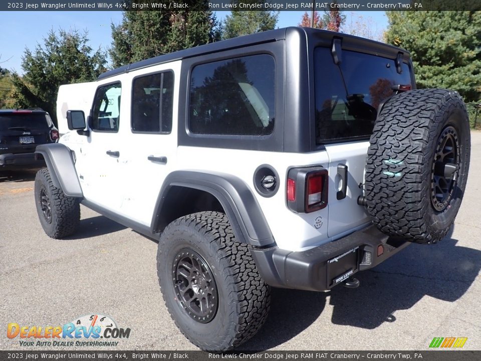 2023 Jeep Wrangler Unlimited Willys 4x4 Bright White / Black Photo #3