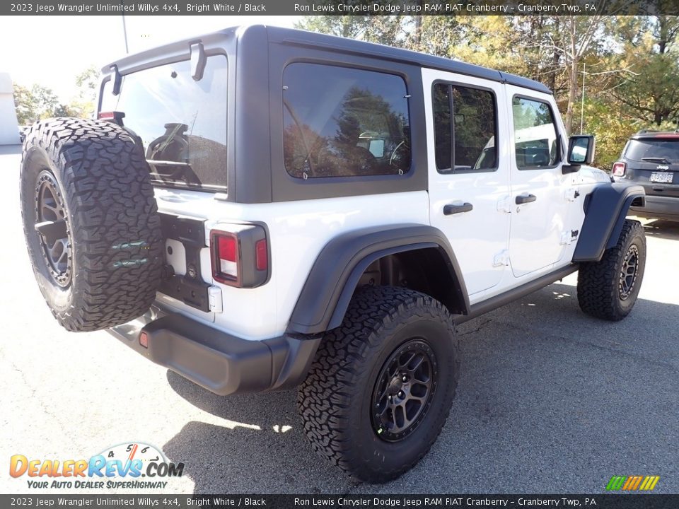 2023 Jeep Wrangler Unlimited Willys 4x4 Bright White / Black Photo #5