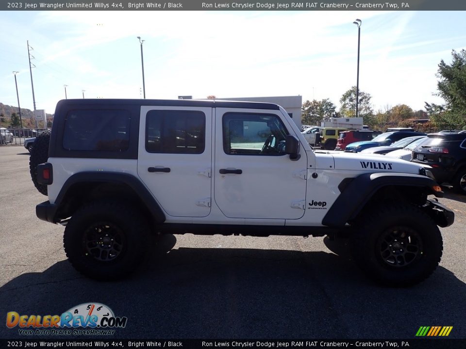 2023 Jeep Wrangler Unlimited Willys 4x4 Bright White / Black Photo #6