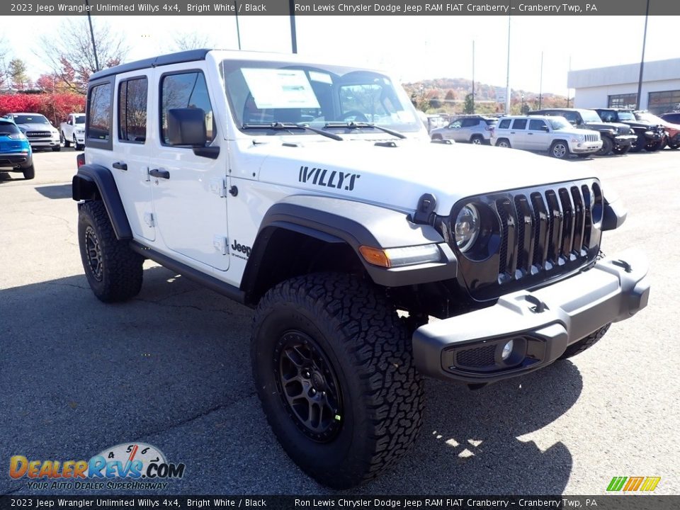 2023 Jeep Wrangler Unlimited Willys 4x4 Bright White / Black Photo #7