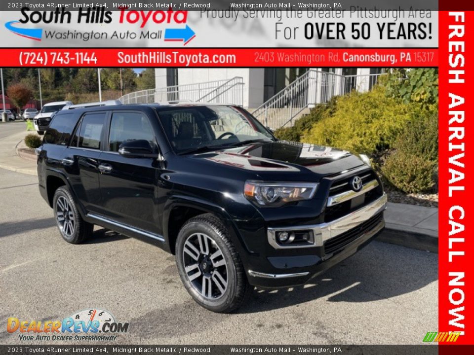 2023 Toyota 4Runner Limited 4x4 Midnight Black Metallic / Redwood Photo #1