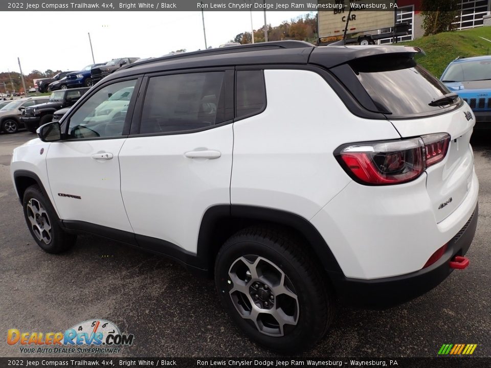 2022 Jeep Compass Trailhawk 4x4 Bright White / Black Photo #3