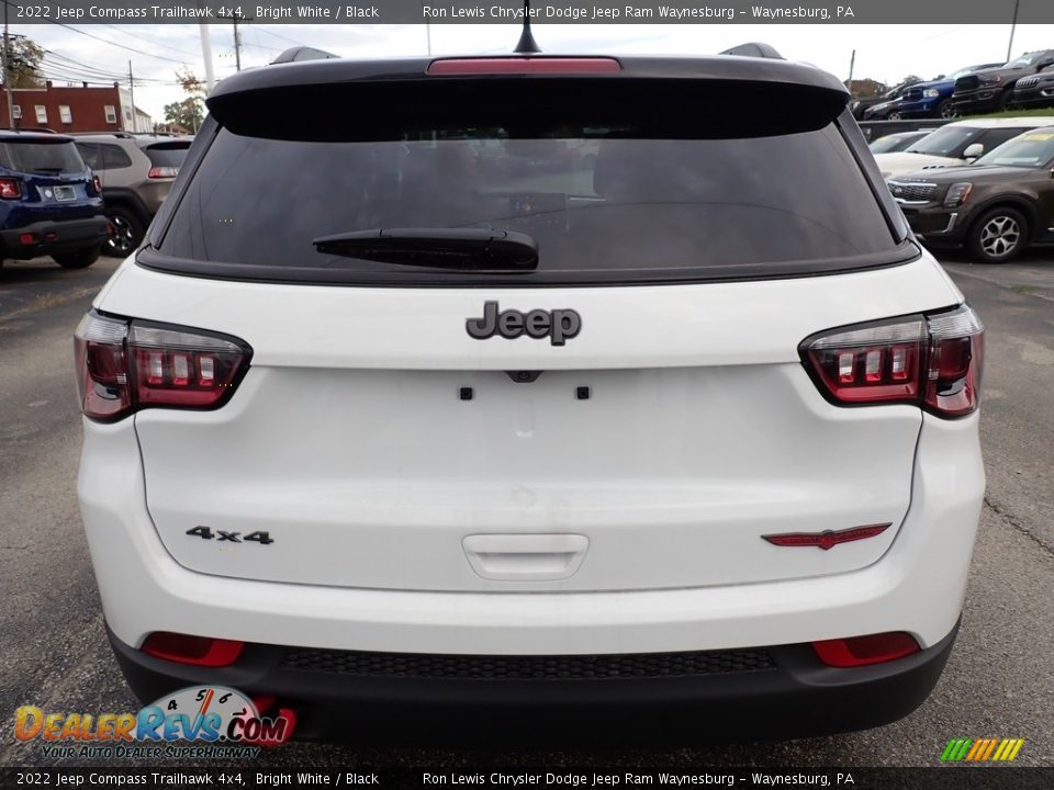 2022 Jeep Compass Trailhawk 4x4 Bright White / Black Photo #4