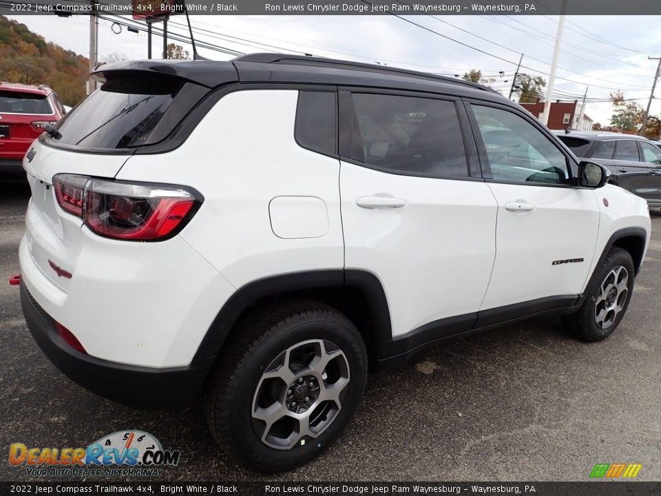 2022 Jeep Compass Trailhawk 4x4 Bright White / Black Photo #6