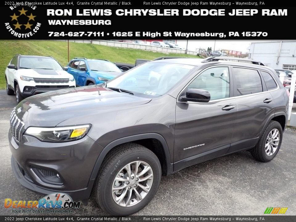 2022 Jeep Cherokee Latitude Lux 4x4 Granite Crystal Metallic / Black Photo #1