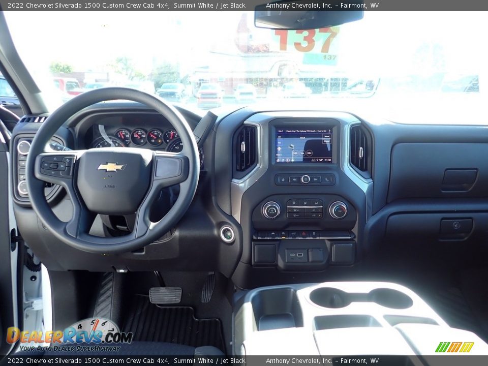 2022 Chevrolet Silverado 1500 Custom Crew Cab 4x4 Summit White / Jet Black Photo #13