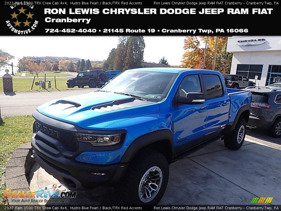 2022 Ram 1500 TRX Crew Cab 4x4 Hydro Blue Pearl / Black/TRX Red Accents Photo #1