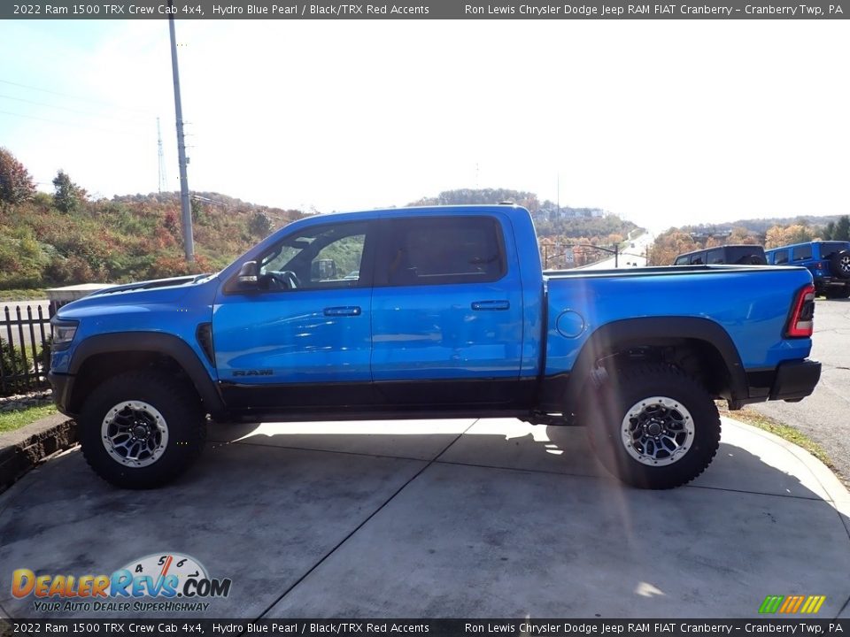 2022 Ram 1500 TRX Crew Cab 4x4 Hydro Blue Pearl / Black/TRX Red Accents Photo #2