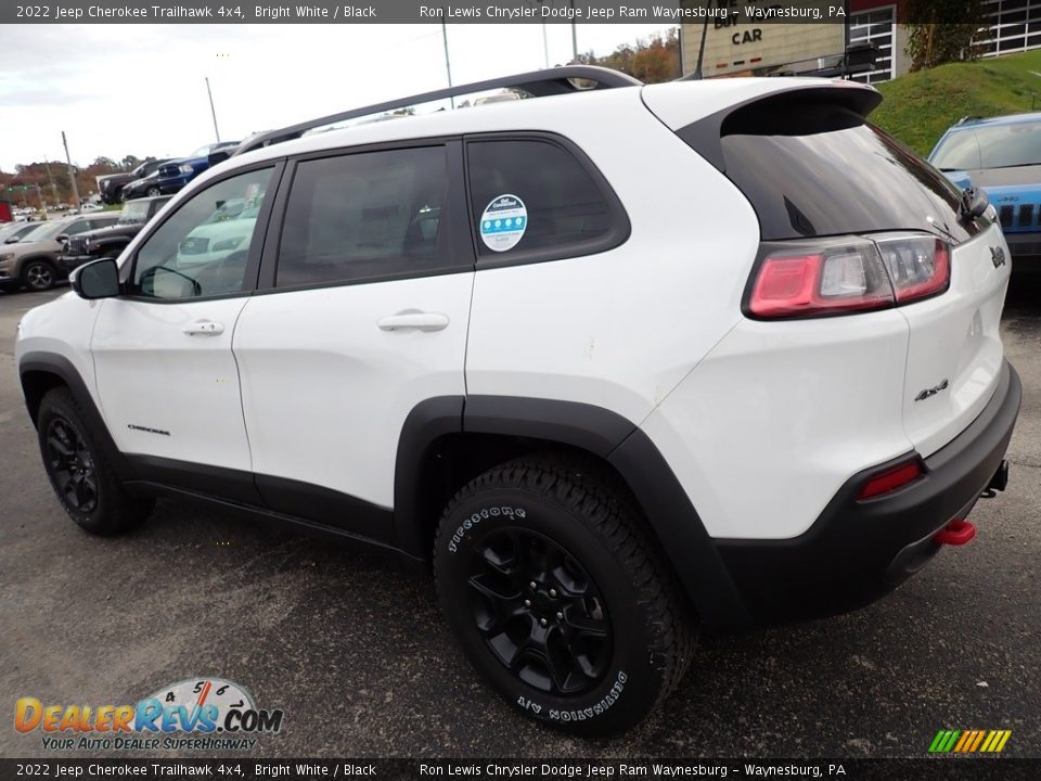 2022 Jeep Cherokee Trailhawk 4x4 Bright White / Black Photo #3