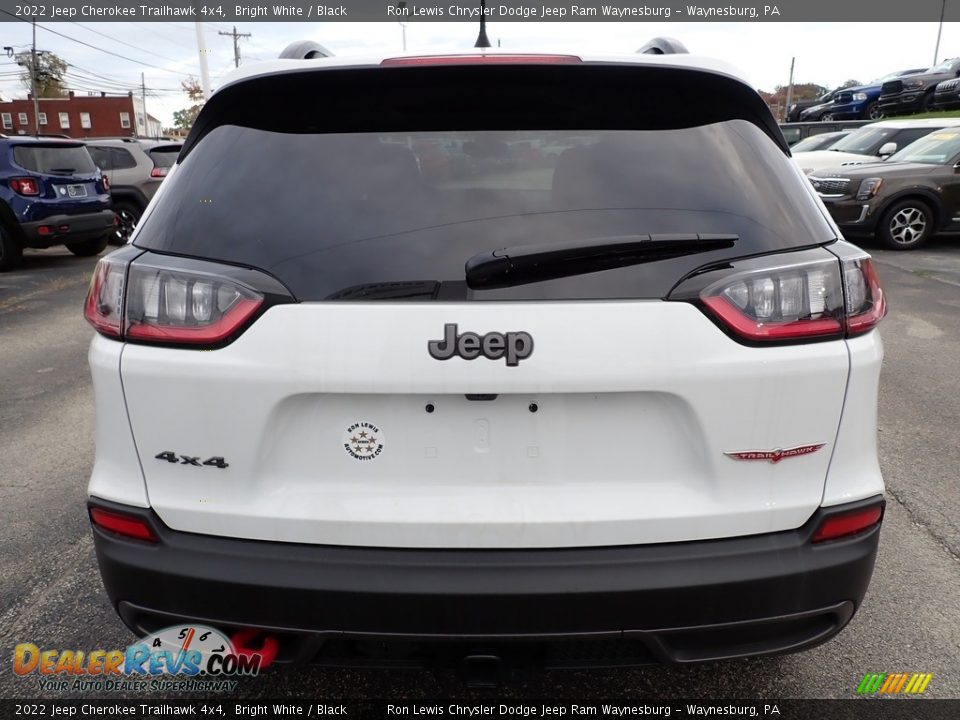 2022 Jeep Cherokee Trailhawk 4x4 Bright White / Black Photo #4