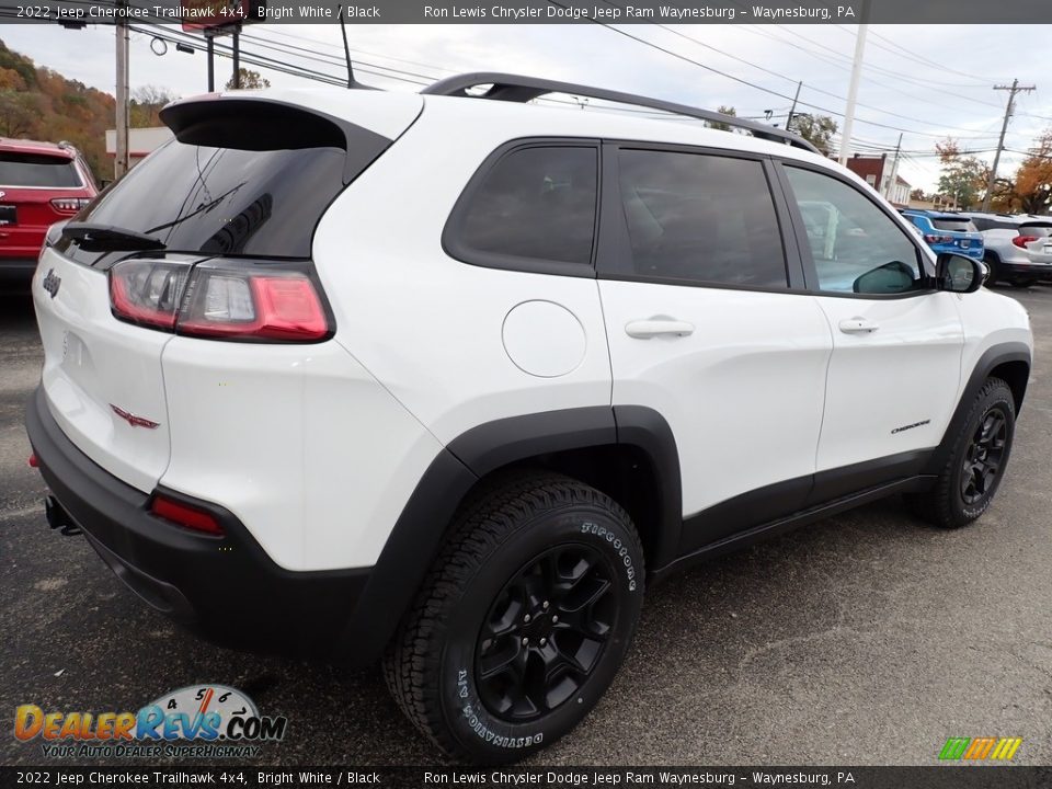 2022 Jeep Cherokee Trailhawk 4x4 Bright White / Black Photo #6